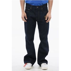 Geborduurde flare-fit 90SLOGO jeans in blauw