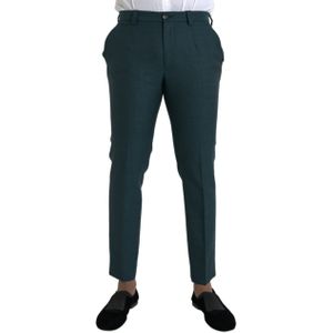 Dolce & Gabbana - Groene Wollen Pantalon - Heren