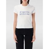Coperni - Slim Fit Princess T-Shirt - Wit - Dames - 100% Katoen