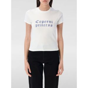 Coperni - Slim Fit Princess T-Shirt - Wit - Dames - 100% Katoen
