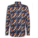 Billionaire - Slim Fit Racing - Overhemd - Veelkleurig - Katoen Poplin