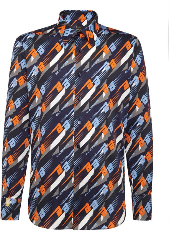 Billionaire - Slim Fit Racing - Overhemd - Veelkleurig - Katoen Poplin