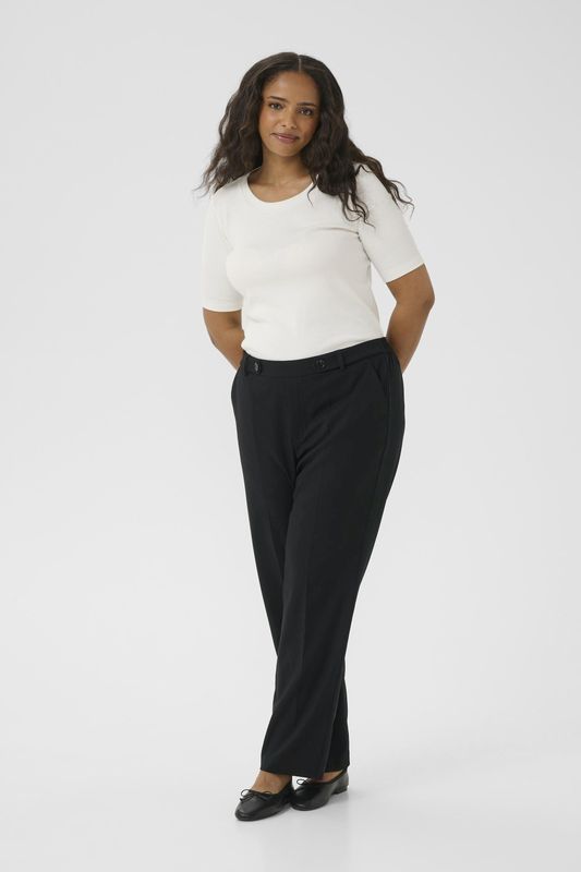 Pants - Regular Fit - Zwart - Damesbroek met Rechte Pijp