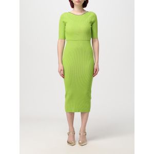 Geribbelde Gebreide Midi-jurk met Kettingdetail