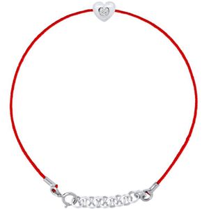 Diamond Bracelet HART 0.050 CTS Nylon Red 925