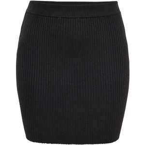 Mymo - Rock - Zwart - Gebreide Minirok - Nauwsluitend Silhouet