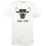 Mitchell & Ness - Team Logo - T-shirt - Wit - Chicago Bulls