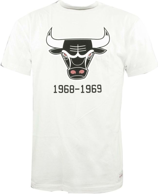 Mitchell & Ness - Team Logo - T-shirt - Wit - Chicago Bulls