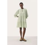 Jurk Regular fit Green Mini Grid Flower multicolour