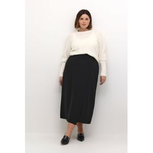 Kaffe Curve - Midi-rok - Zwart - Dames