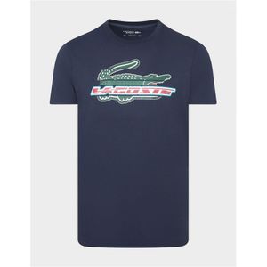 Heren Lacoste Sport Regular Fit Organic Cotton T-Shirt in Navy
