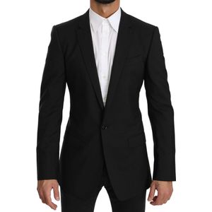 Dolce & Gabbana Mannen Zwart MARTINI Wol Zijde Slim Fit Jasje Blazer