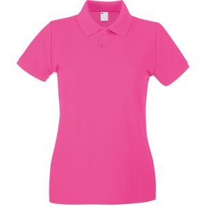 Fruit of the Loom Dames/Dames Lady Fit Poloshirt met korte mouwen (Heet Roze)