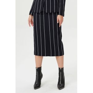 Rechte rok met dunne strepen