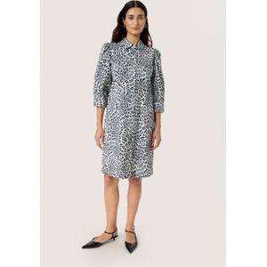 Soaked in Luxury - Grijze Luipaard Jurk - Dames - Katoen