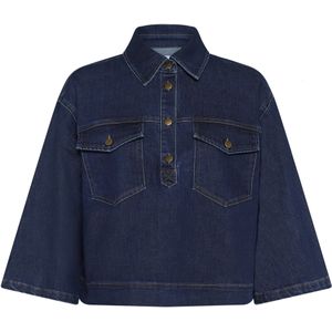 Korte mouwen shirt LoesaSZ Loose fit dark blue