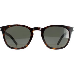 Saint Laurent Square unisex Dark Havana Gray SL 28 slanke zonnebril | Sunglasses