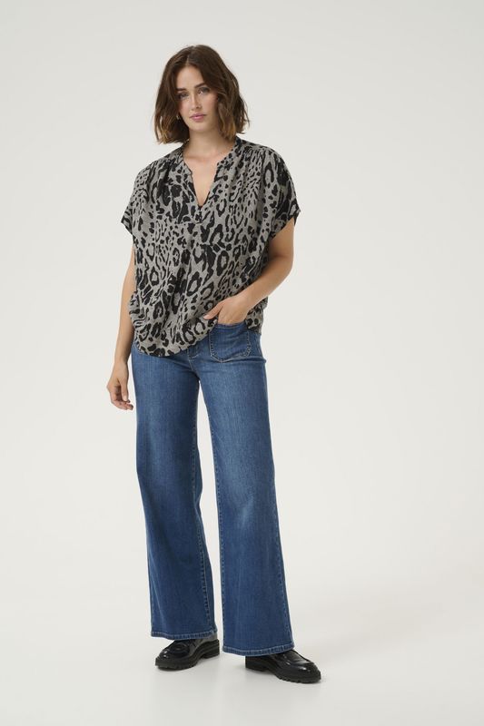 KAFFE - Milia - Blouse - Licht - Korte Mouwen