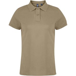 Asquith & Fox Dames/dames Poloshirt met korte mouwen en effen mouwen (Khaki)