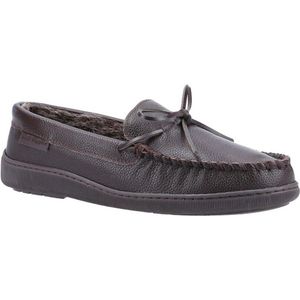 Hush Puppies Heren Ace Leren Slippers (Bruin)