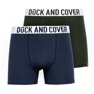 Duck and Cover Heren Galton Boxer Shorts (Set van 2) (Groen/blauw)