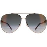 Jimmy Choo GRAY/S RHL FQ goud zwart grijs kleurverloop goud spiegel zonnebril | Sunglasses