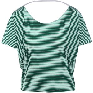 Imprimétops - Gestreepte Batwing Top - Zomer - Korte Vleermuismouwen
