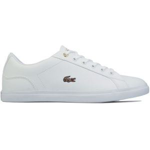 Boy's Lacoste Junior Lerond 1 Trainers In White Gold - Maat 20