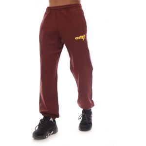 Heren Off White Thunder Stable Slim Sweatpants in Rood