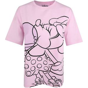 Disney Dames/dames Minnie Mouse Bubblegum Slouch T-shirt (Lichtroze) - Maat L