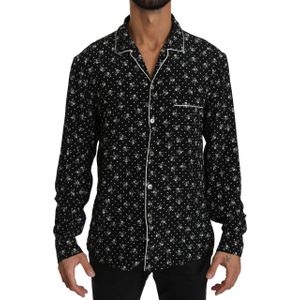 Dolce & Gabbana - Zijden Nachthemd - Zwart - Heren - Met Skull Print