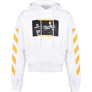 Off-White - Carav Painting - Hoodie - Gebroken Wit - 100% Katoen