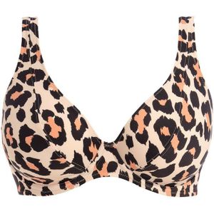 Freya Voorgevormde Beugel Bikinitop Animal Instinct Met Panterprint Beige/zwart/bruin - Maat 80H