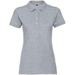 Russell Dames/Dames Piqué Stretch Poloshirt (Licht Oxford)