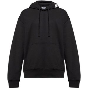 Diesel zwarte hoodie met groot logo aan de achterkant