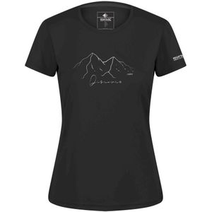 Regatta Dames/dames Fingal VI Berg T-shirt (Zwart) - Maat 48