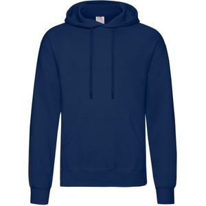 Fruit of the Loom Volwassenen Unisex klassiek sweatshirt met capuchon (Marine)