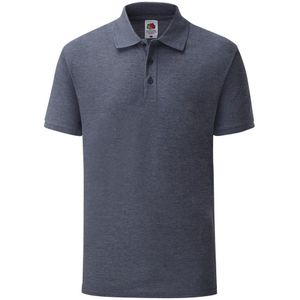 Fruit Of The Loom Heren 65/35 Pique Poloshirt Korte Mouwen (Heather Marine)