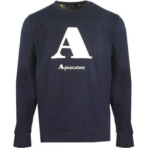 Aquascutum ""A"" logo marineblauw sweatshirt