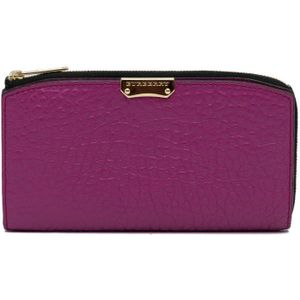 Vintage Burberry Madison Leather Long Wallet Purple
