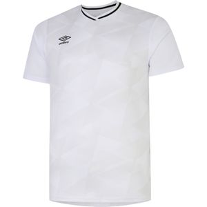 Umbro Heren Triassic Logo Jersey met korte mouwen (Wit/Nimbus Wolk)