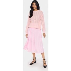 Saint Tropez - Gezellig Gebreide Trui - Roze - Dames - Wol