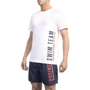 Bikkembergs - T-shirt - Wit - Katoen