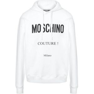 Moschino Unisex Volwassen Couture Milano Hoodie (Wit)