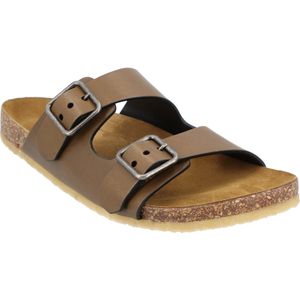 SAINT LAURENT GLAD LEREN 'JIMMY' FLAT SANDALEN