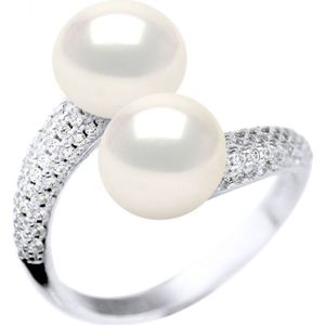 Ring YOU AND ME 2 Water Kralen Sieraden Sweet White 9-10 mm 925