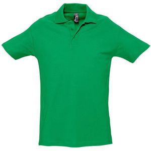 SOLS Heren Lente II Korte Mouw Zwaarlijvig Poloshirt (Kelly Groen) - Maat XL