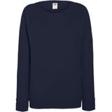 Fruit Of The Loom - Getailleerd Lichtgewicht Raglan Sweatshirt - Donker Marine