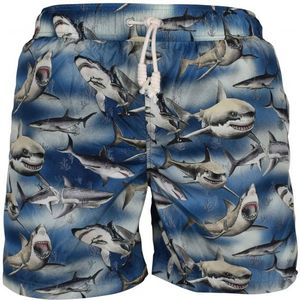 Palm Angels - Zwemshort - Blauw - Nylon - Matrozenprint