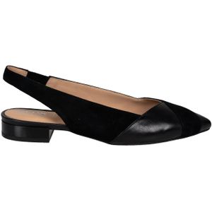 Geox - Charyssa - Ballerina - Zwart - Slip-on - Open Hiel